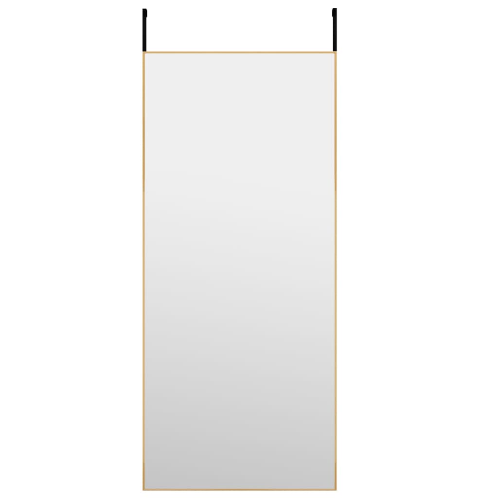 vidaXL Specchio da Porta Oro 40x100 cm in Vetro e Alluminio