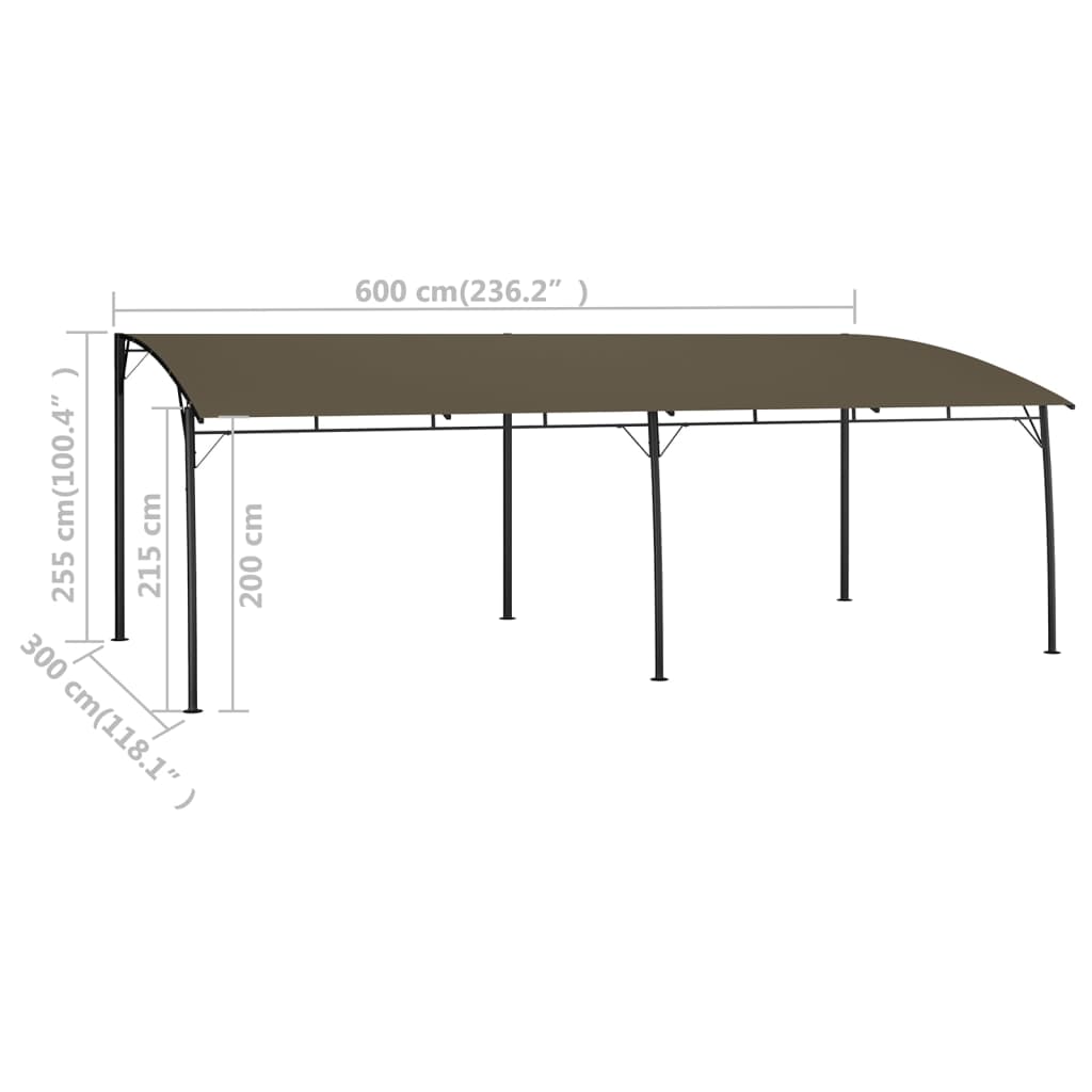 vidaXL Tenda Parasole da Giardino 6x3x2,55 m Talpa
