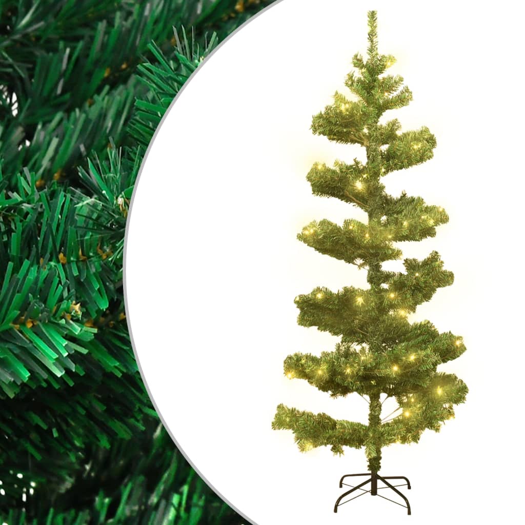 vidaXL Albero di Natale Preilluminato con Vaso Verde 180 cm in PVC