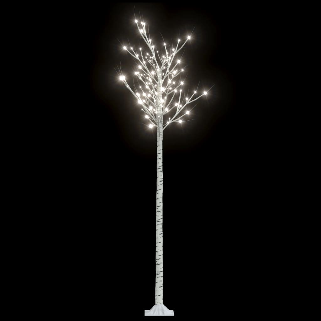 vidaXL Albero Natale 200 LED 2,2m Salice Bianco Freddo Interno Esterno