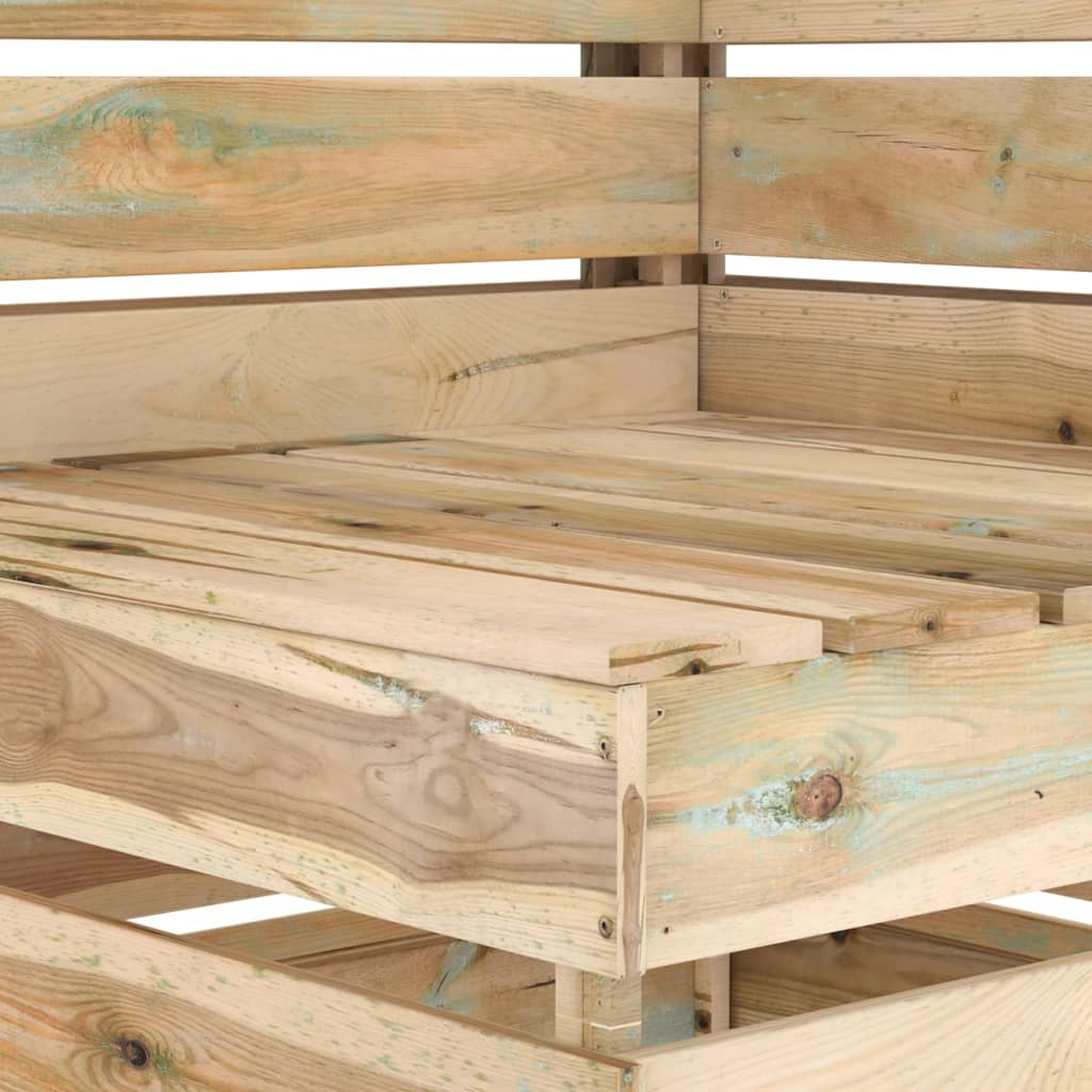 vidaXL Divano Angolare da Giardino su Pallet Legno di Pino Impregnato