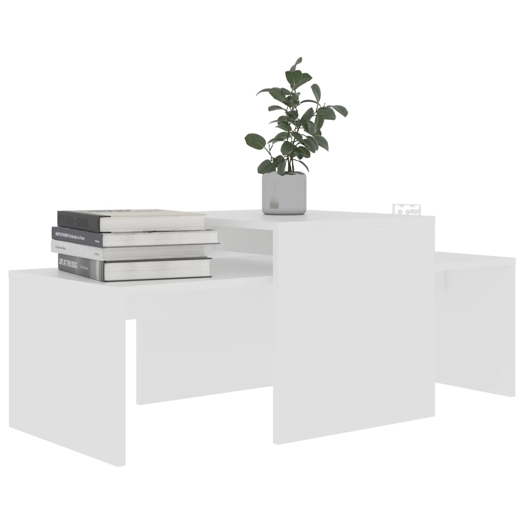 vidaXL Tavolino da Salotto Bianco 100x48x40 cm in Legno Multistrato