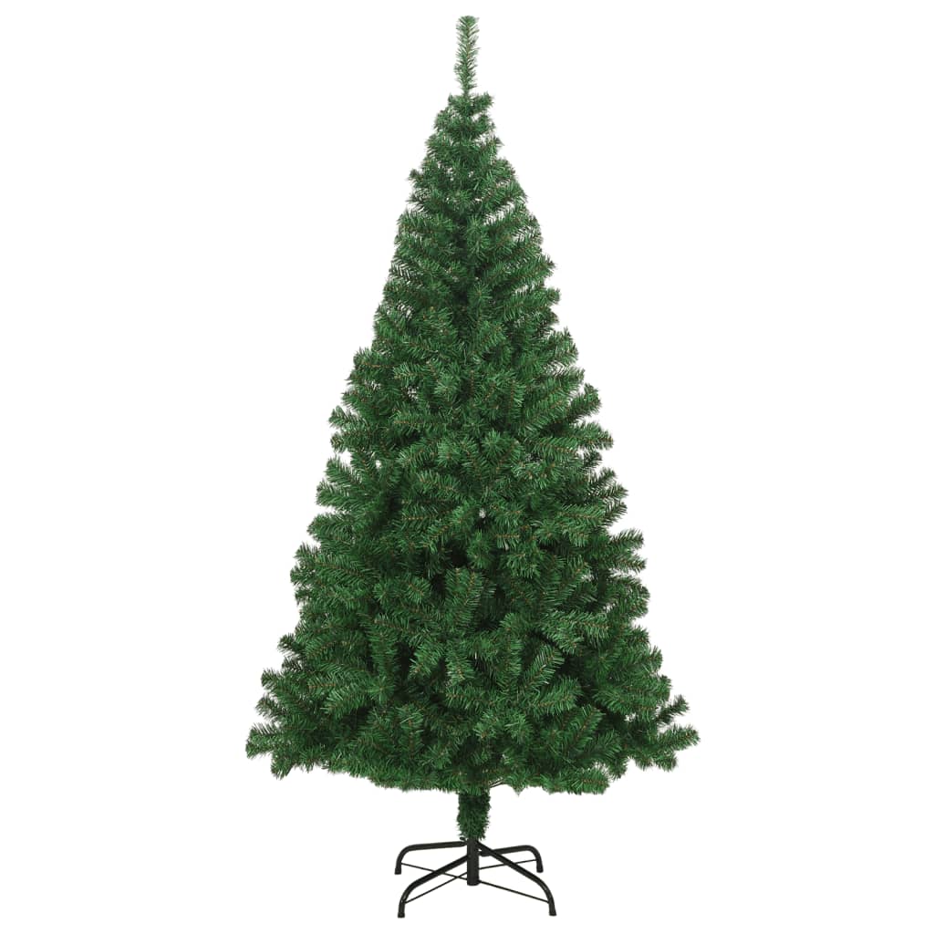 vidaXL Albero di Natale Artificiale con Rami Spessi Verde 240 cm PVC