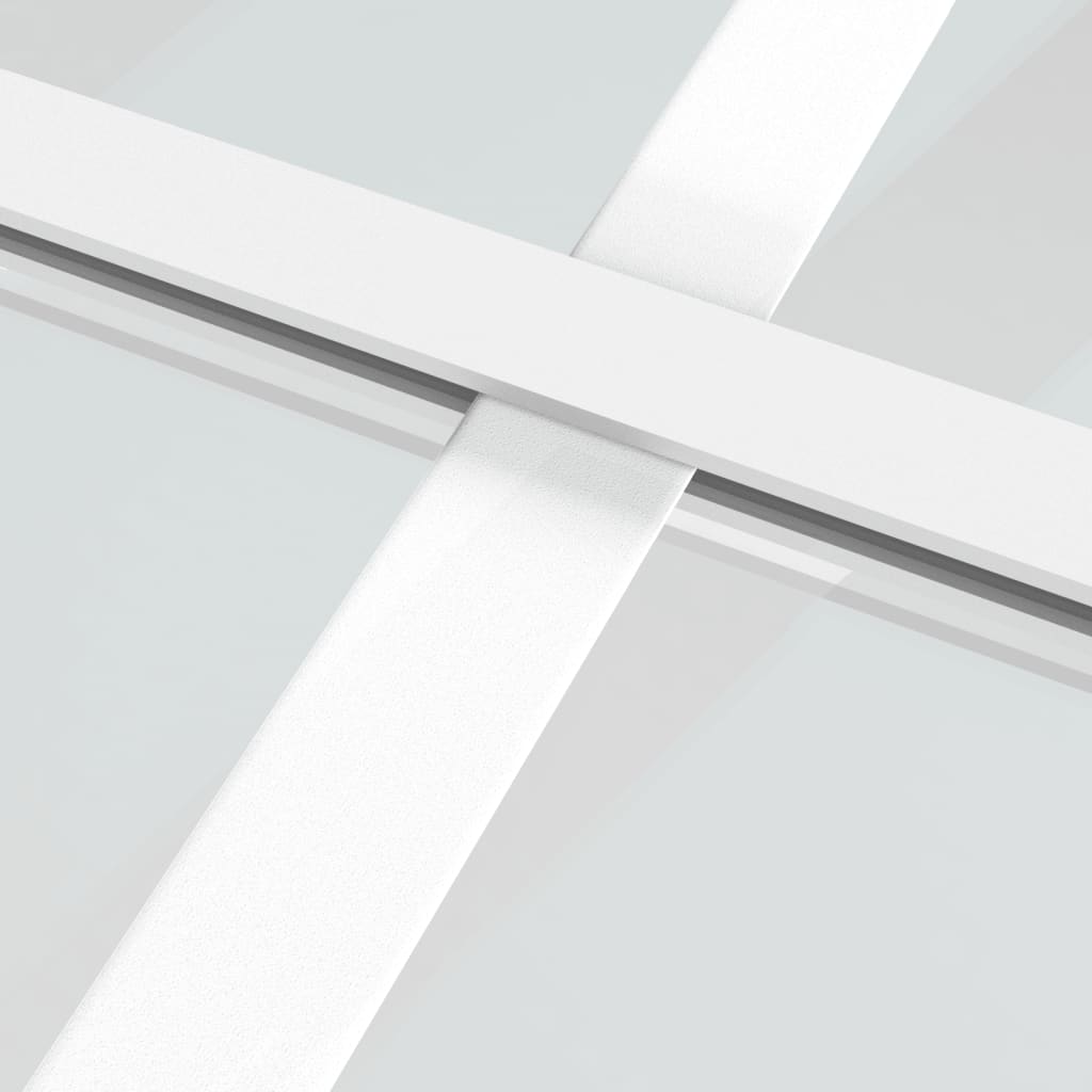 vidaXL Porta Scorrevole in Vetro ESG e Alluminio 76x205 cm Bianca