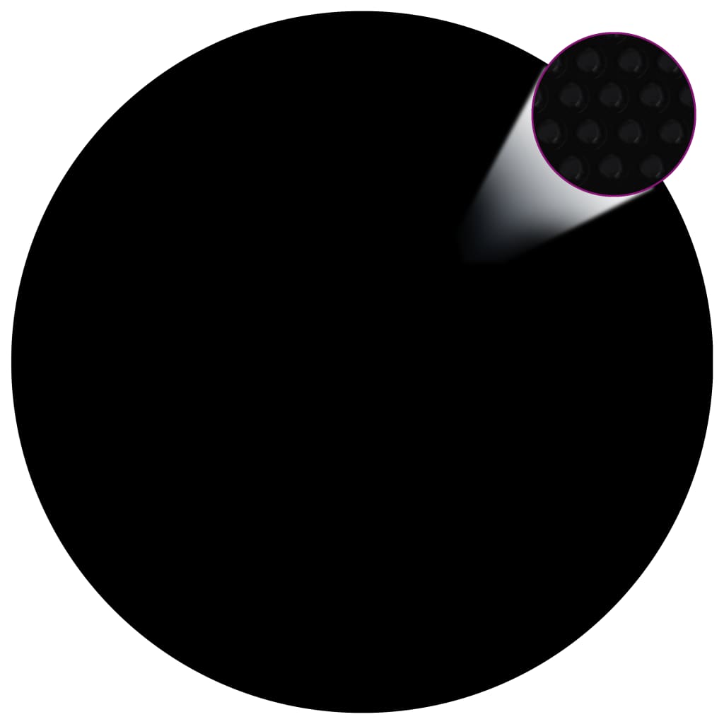 vidaXL Copertura per Piscina Nera 210 cm PE