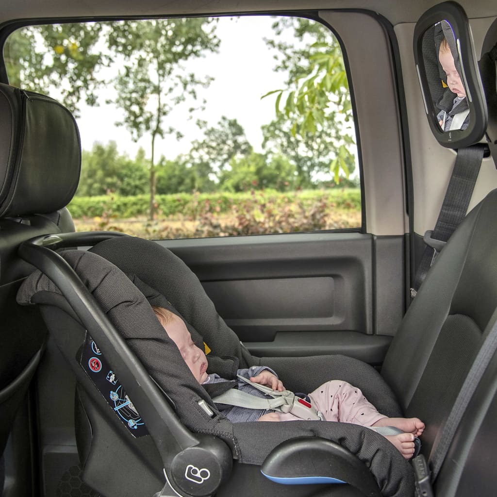 A3 Baby & Kids Specchio da Auto per Bambini con LED 28,5x21,4x8cm Nero