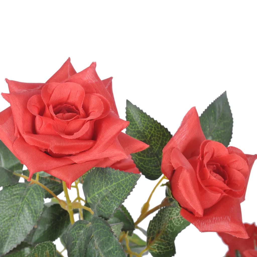 Cespuglio di Rose Artificiale con Vaso 120 cm