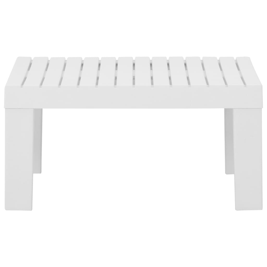 vidaXL Tavolino da Salotto per Giardino in Plastica Bianco