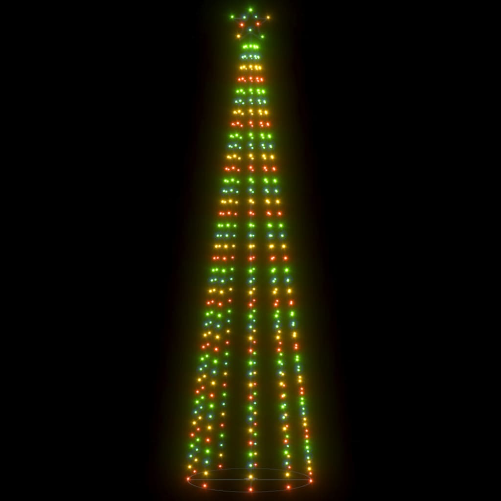 vidaXL Albero di Natale a Cono con 400 LED Colorato 100x360 cm