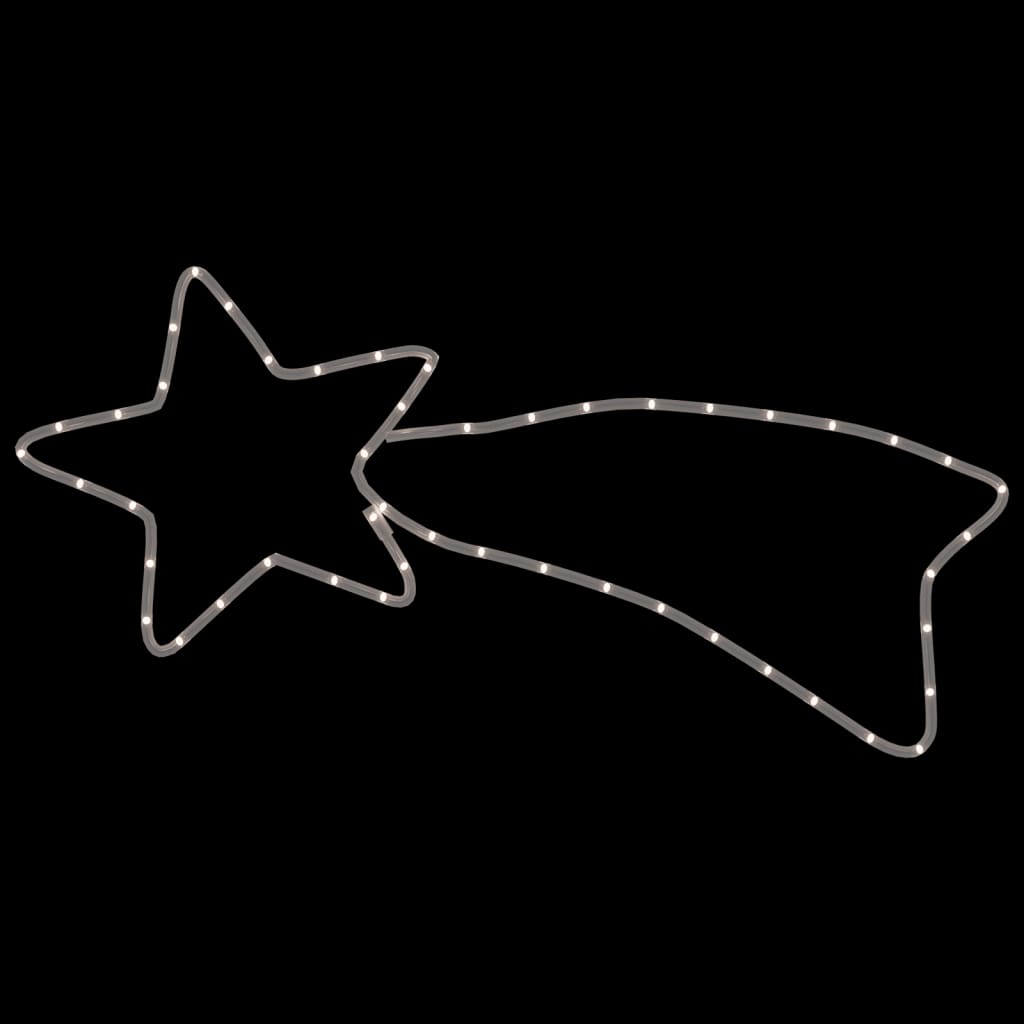 vidaXL Figura Cometa di Natale con 48 LED Bianco Caldo 65x28 cm