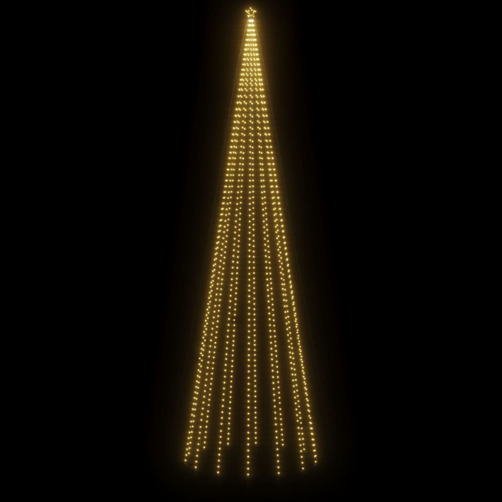vidaXL Albero di Natale con Puntale Bianco Caldo 1134 LED 800 cm