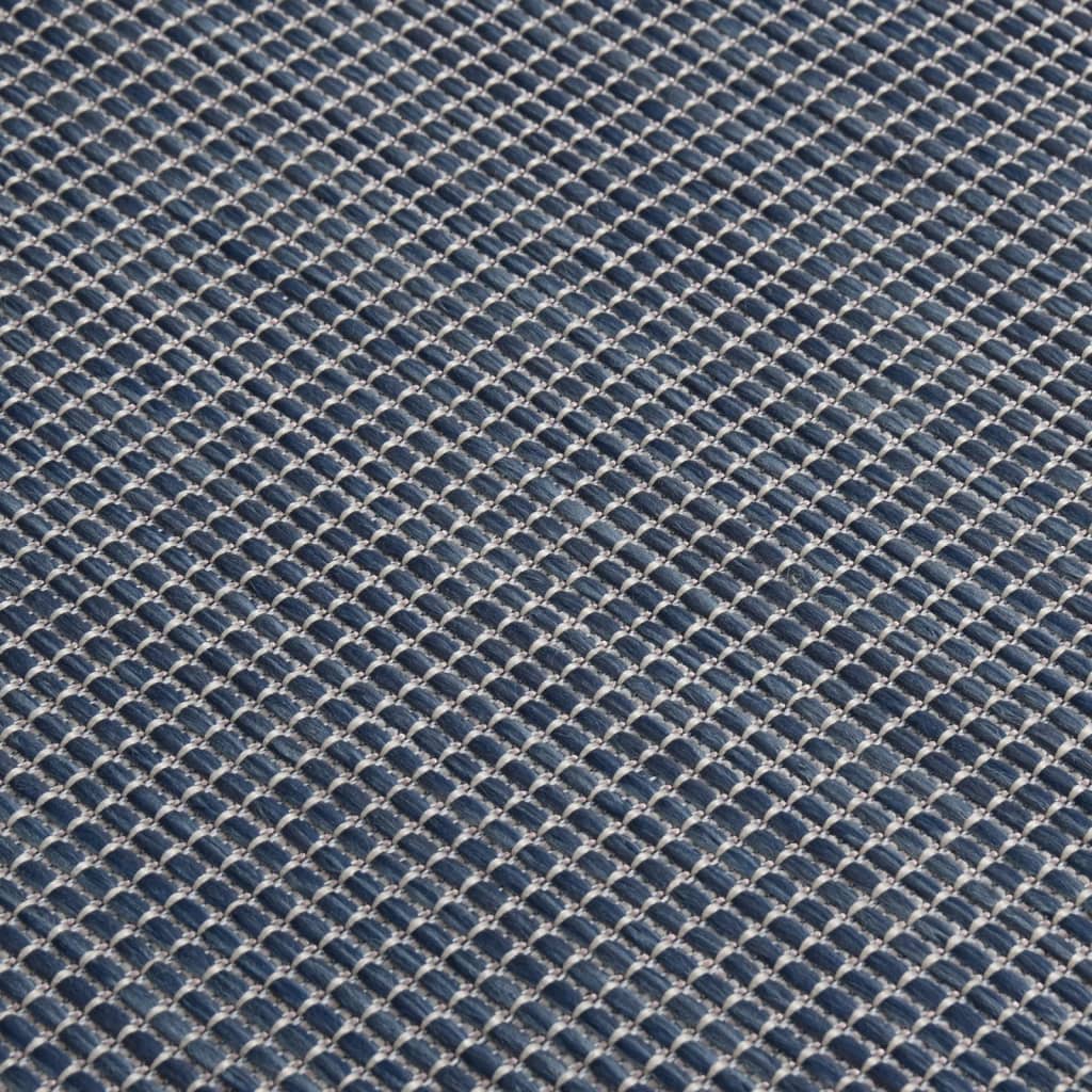 vidaXL Tappeto da Esterni a Tessitura Piatta 140x200 cm Blu