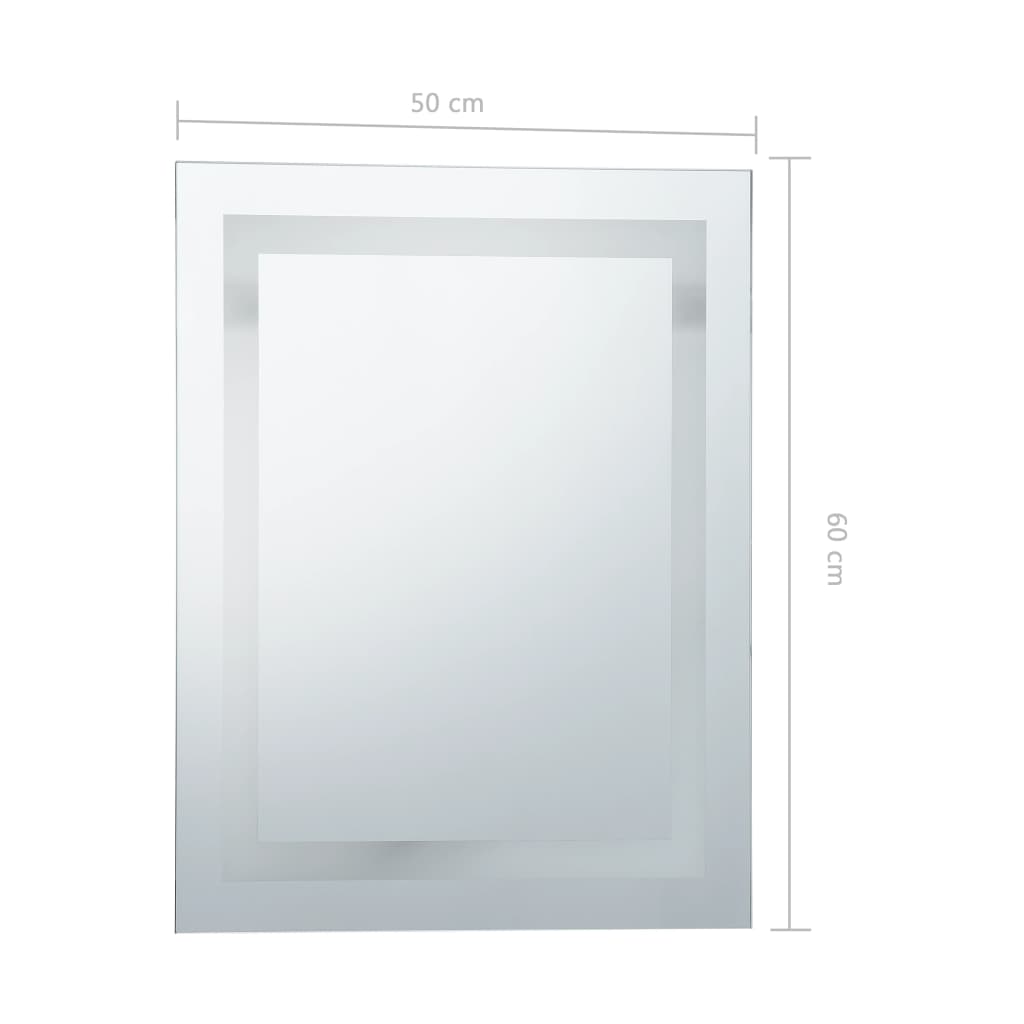 vidaXL Specchio LED da Bagno con Sensore Tattile 50x60 cm