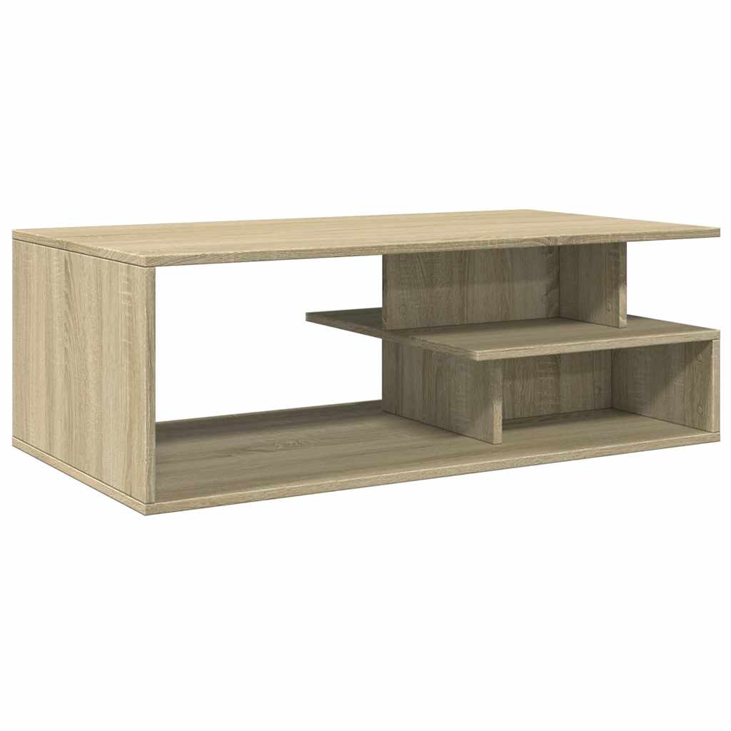Tavolino Da Salotto In Legno Multistrato | Rovere Sonoma, 102x50x35 Cm | Design Moderno E Linee Pulite