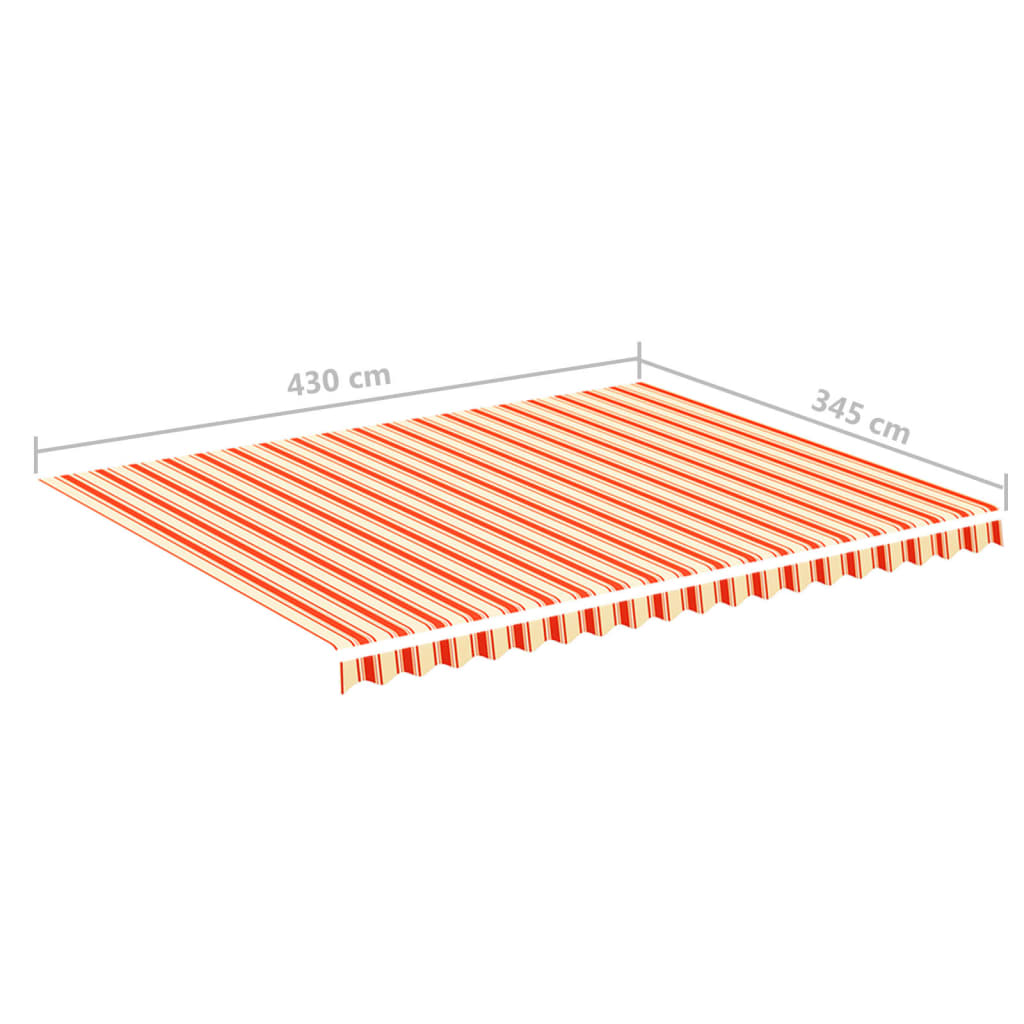 vidaXL Tessuto di Ricambio per Tenda da Sole Giallo e Arancio 4,5x3,5m