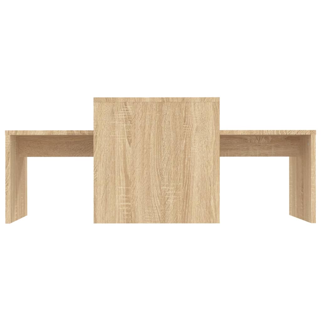 vidaXL Set Tavolini Salotto Rovere Sonoma 100x48x40 cm Multistrato