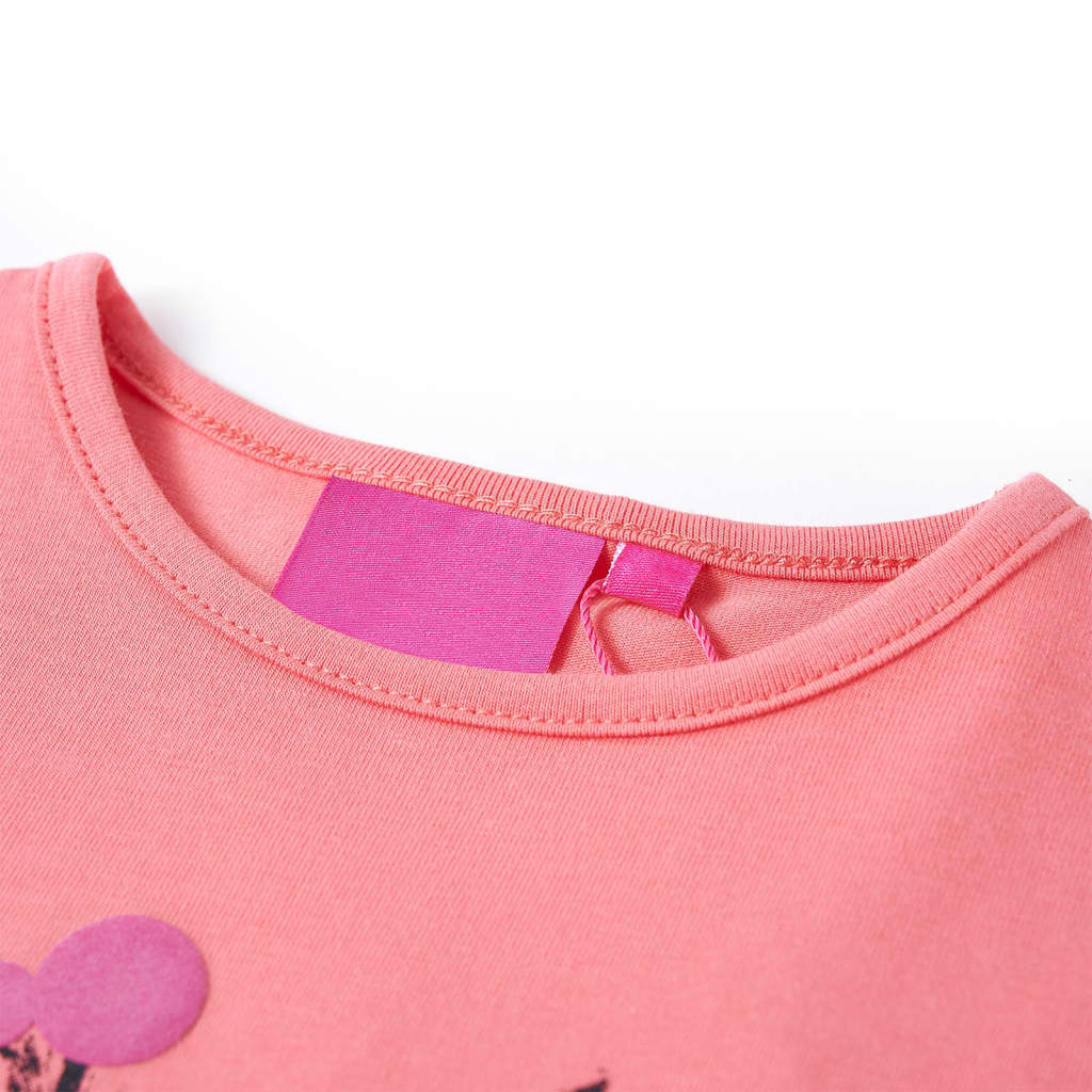 Maglietta da Bambina a Maniche Lunghe Gatto Rosa 92