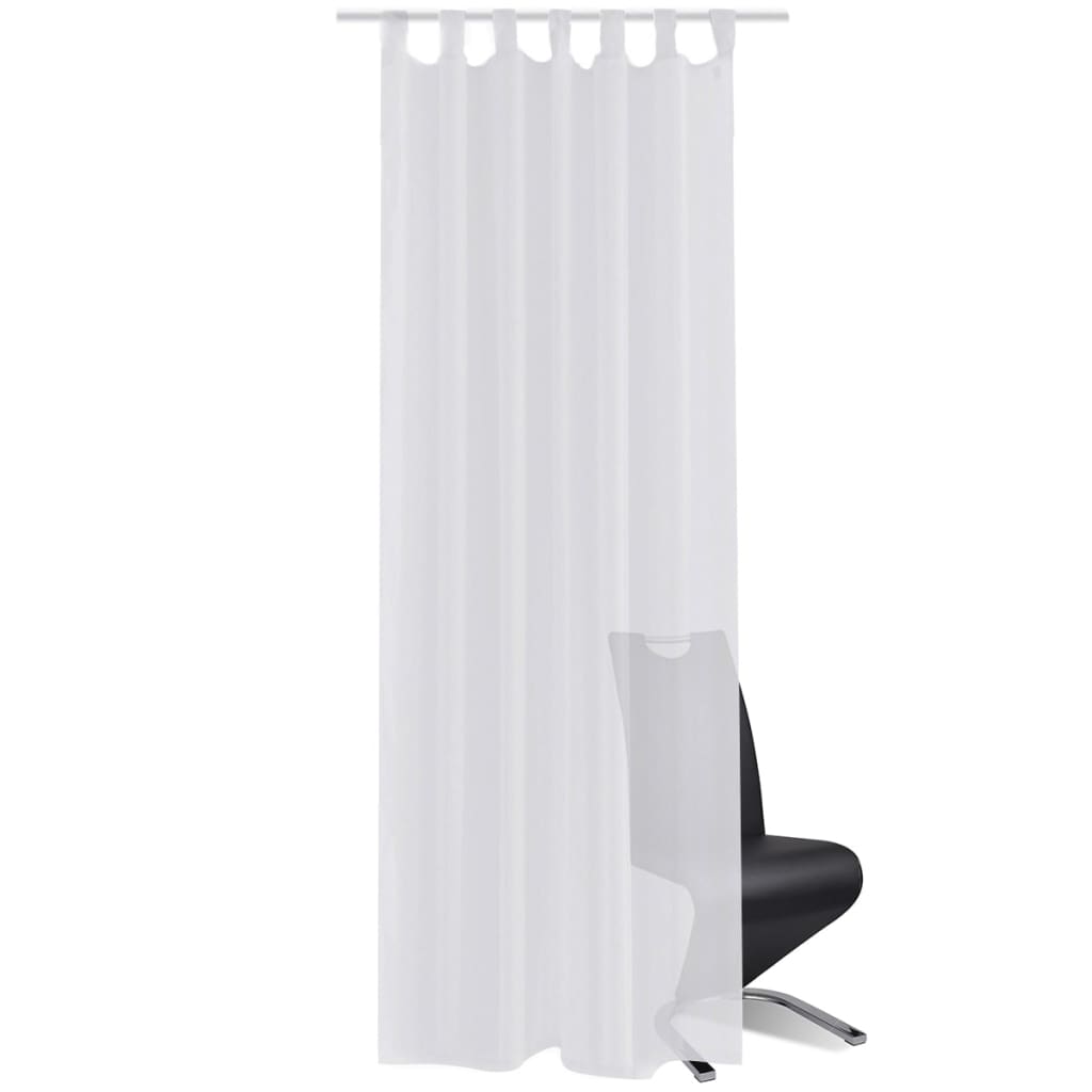 Tende Voile 100% Poliestere 140x225 Cm Semitrasparenti Facili Da Appendere Per Camera Soggiorno Bianco Comfortxl Outdoor Living 94863337