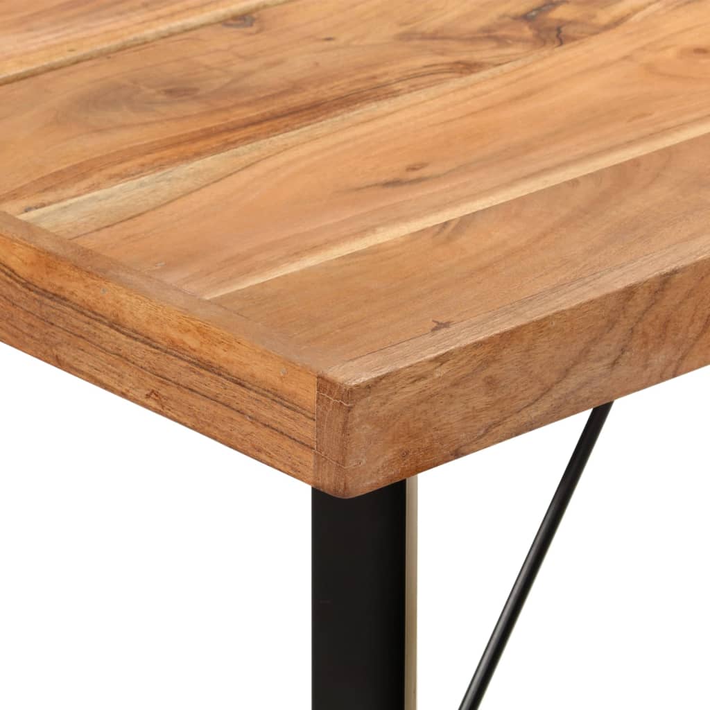 vidaXL Tavolino da Bar 150x70x107 cm Legno Massello di Acacia e Ferro