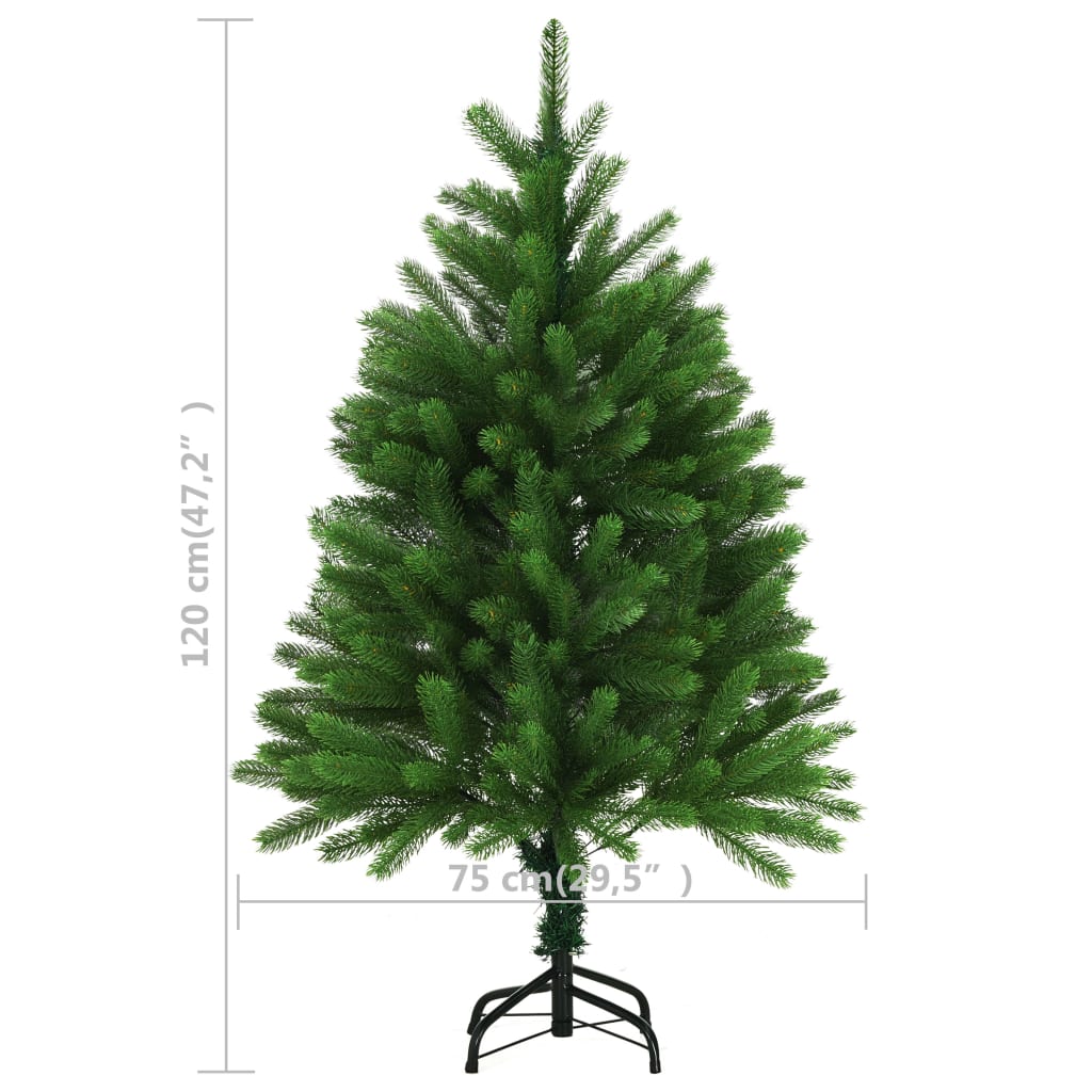 vidaXL Albero di Natale Preilluminato con Palline Verde 120 cm