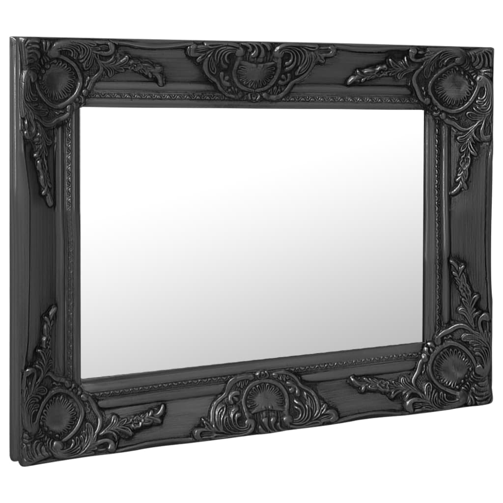 vidaXL Specchio da Parete Stile Barocco 50x40 cm Nero