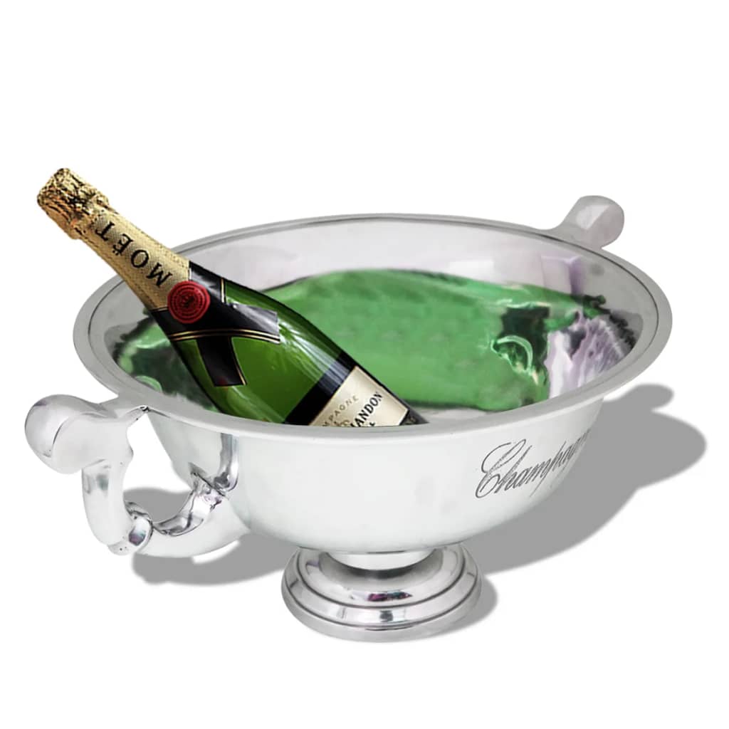 vidaXL Trofeo Coppa Champagne Cooler Rame Argento