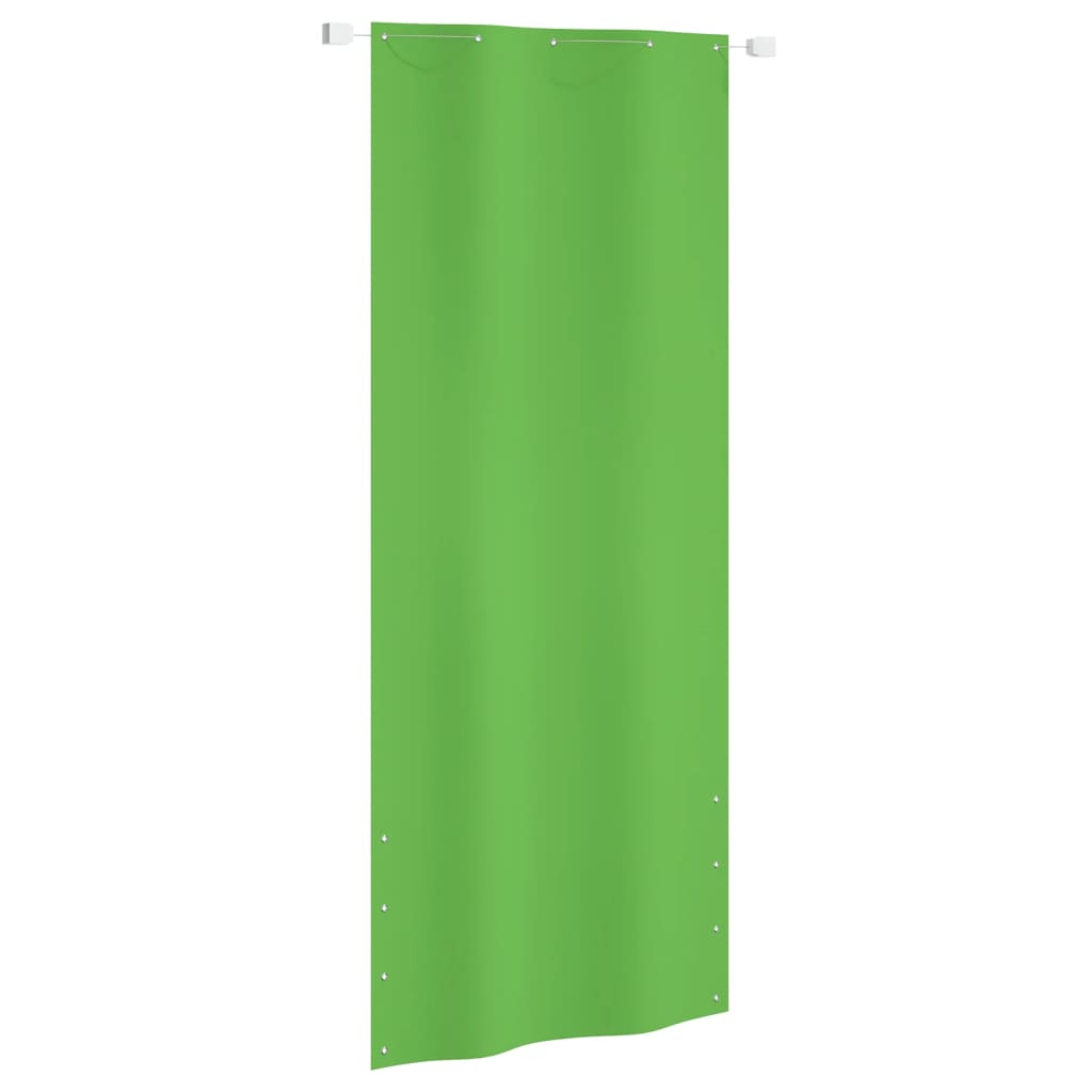 vidaXL Paravento per Balcone Verde Chiaro 100x240 cm in Tessuto Oxford