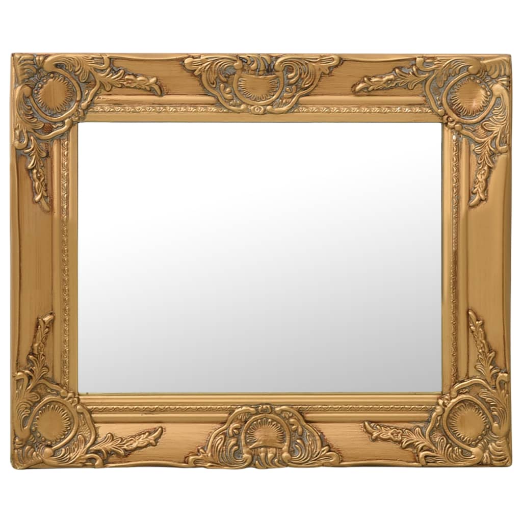 vidaXL Specchio da Parete Stile Barocco 50x40 cm Oro