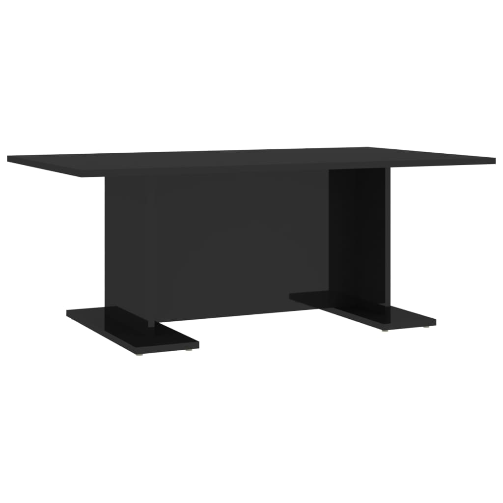vidaXL Tavolino da Salotto Nero Lucido 103,5x60x40cm Legno Multistrato