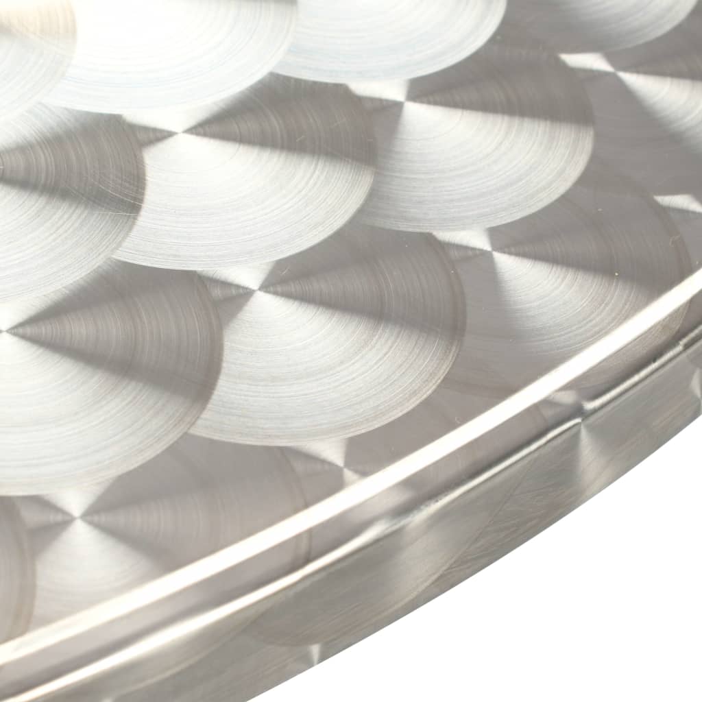 vidaXL Tavolo da Giardino Argento 80x70 cm in Alluminio