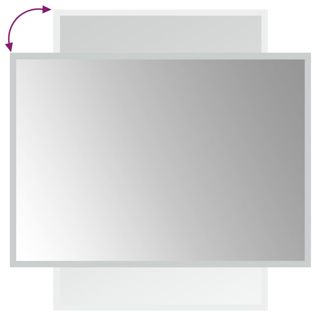 vidaXL Specchio da Bagno con Luci LED 50x70 cm