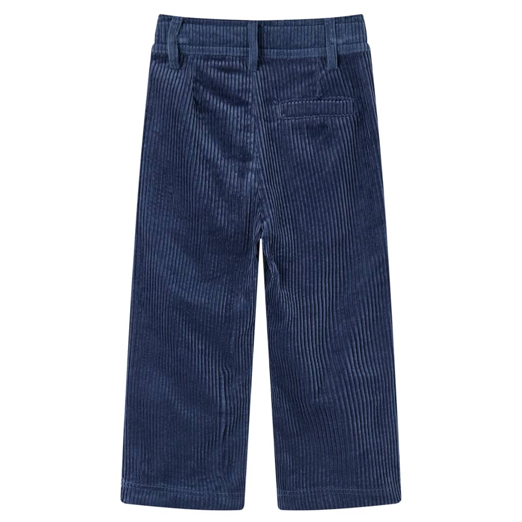 Pantaloni da Bambino in Velluto a Coste Blu Marino 92