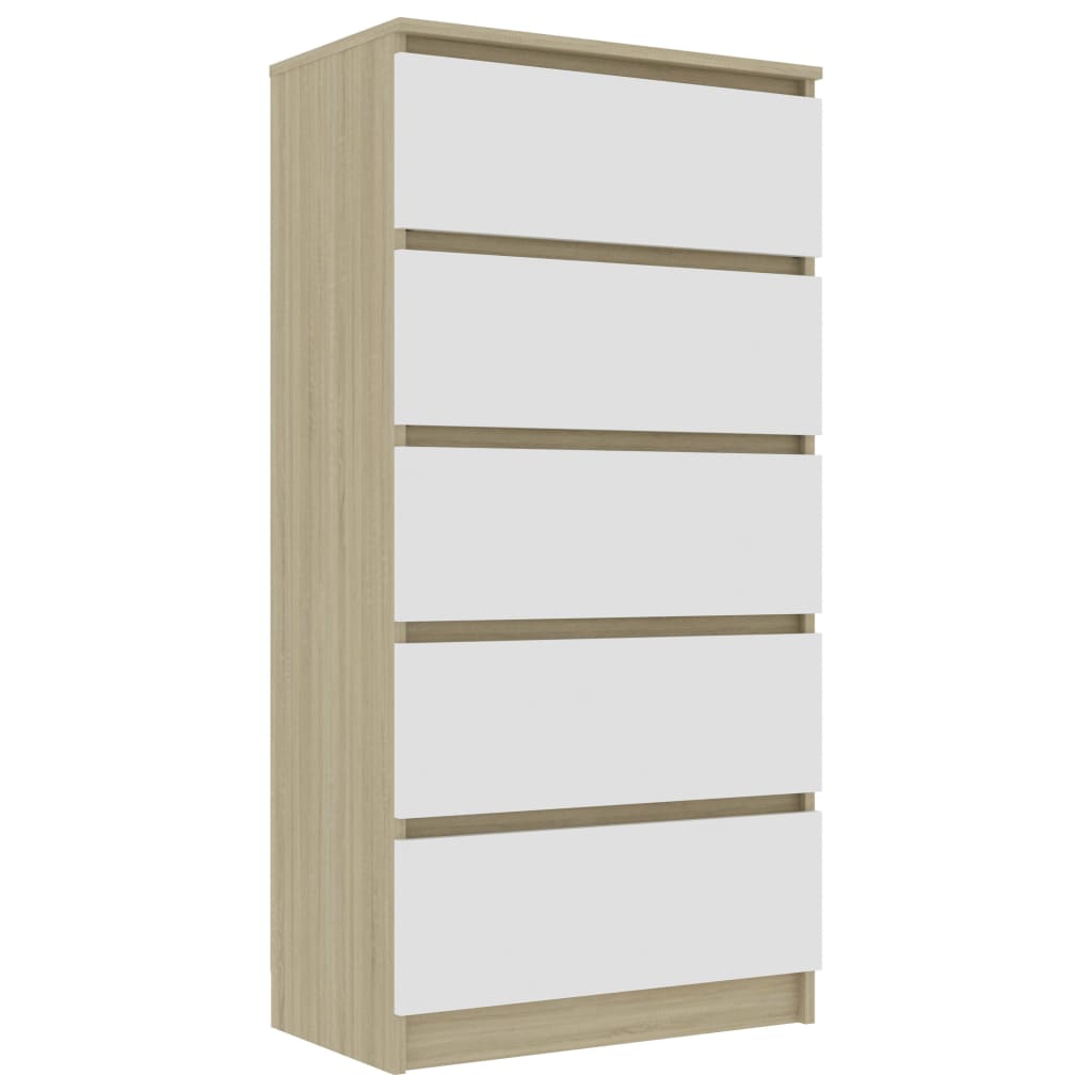 vidaXL Credenza Bianco 69.5 x 33 x 82 cm Legno multistrato
