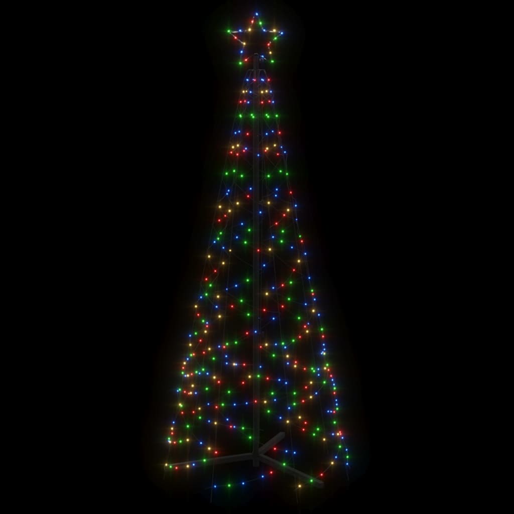 vidaXL Albero di Natale a Cono Colorato 200 LED 70x180 cm