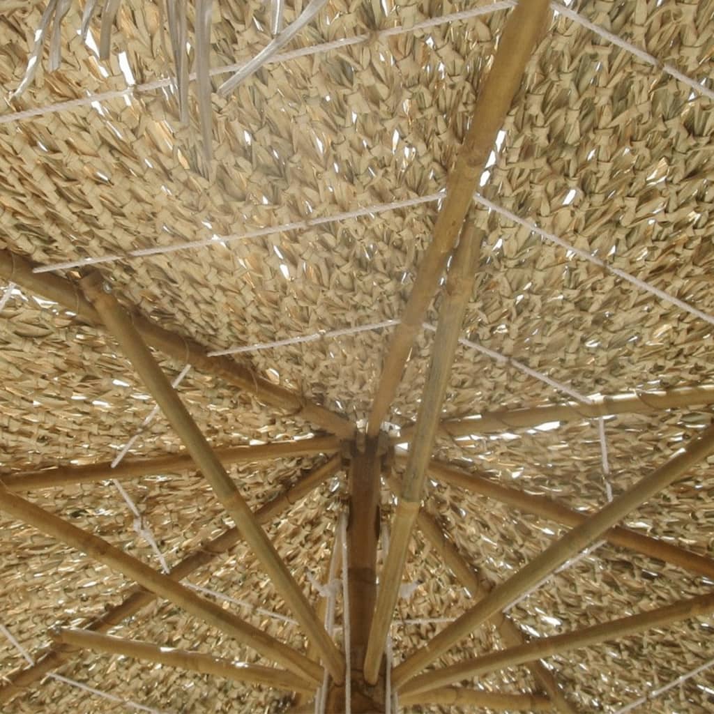 vidaXL Parasole in Bambù con Copertura con Foglie di Banana 210 cm