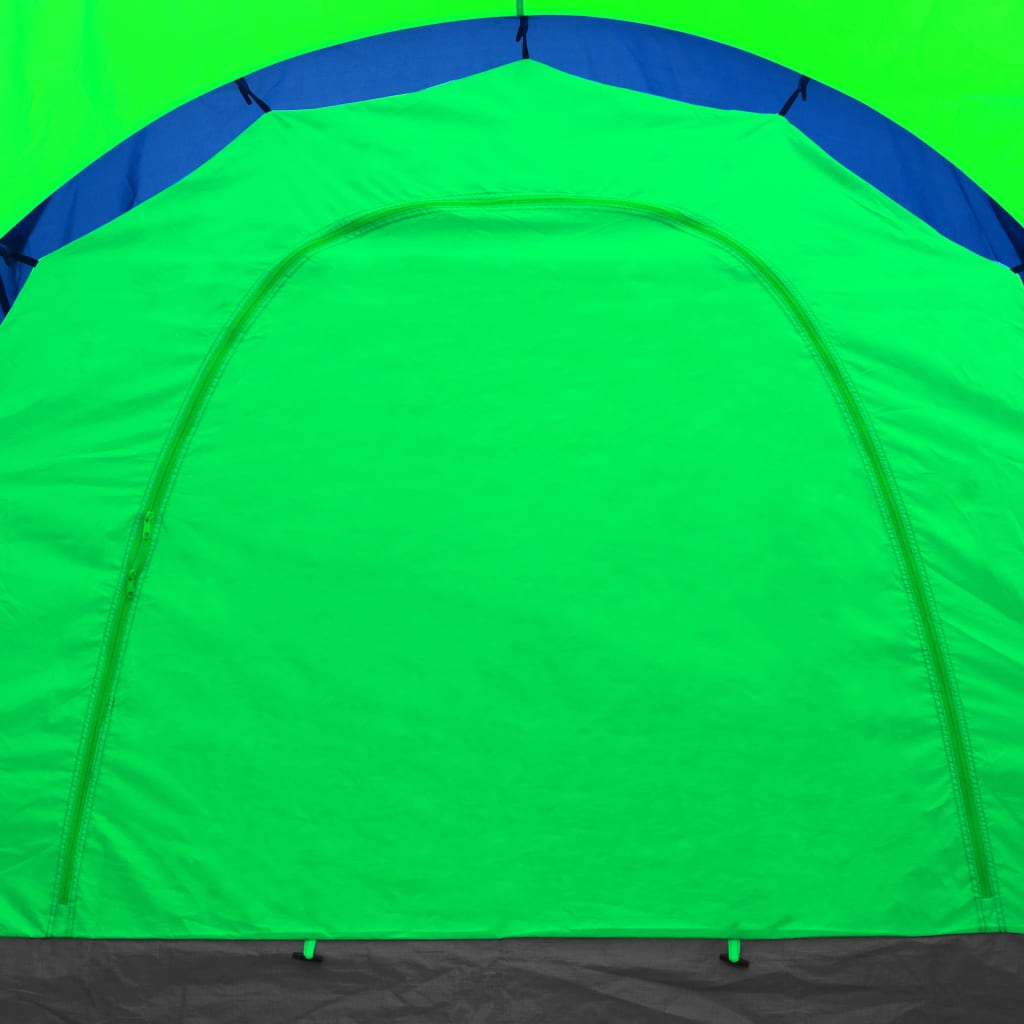 vidaXL Tenda da campeggio in poliestere per 9 persone blu e verde