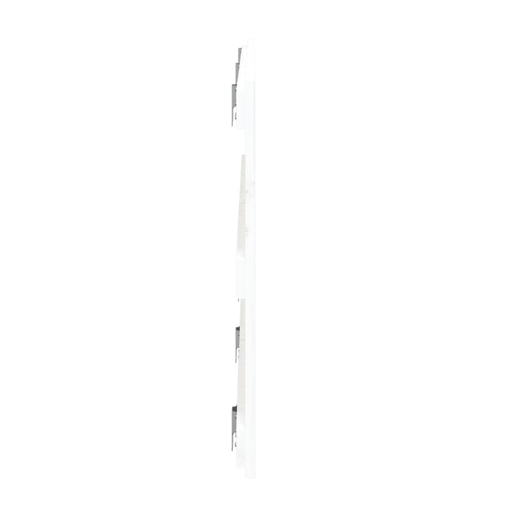 vidaXL Testiera da Parete Bianca 185x3x60 cm in Legno Massello di Pino