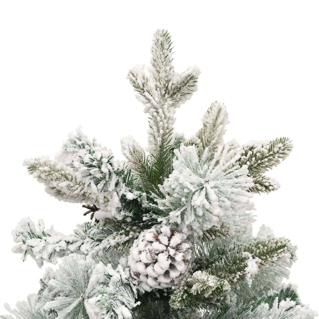 vidaXL Albero di Natale Innevato Preilluminato Pigne 150cm in PVC e PE