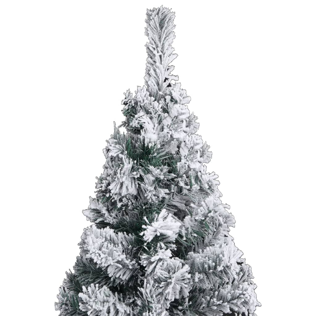 vidaXL Albero di Natale Preilluminato Sottile con Palline Verde 240 cm