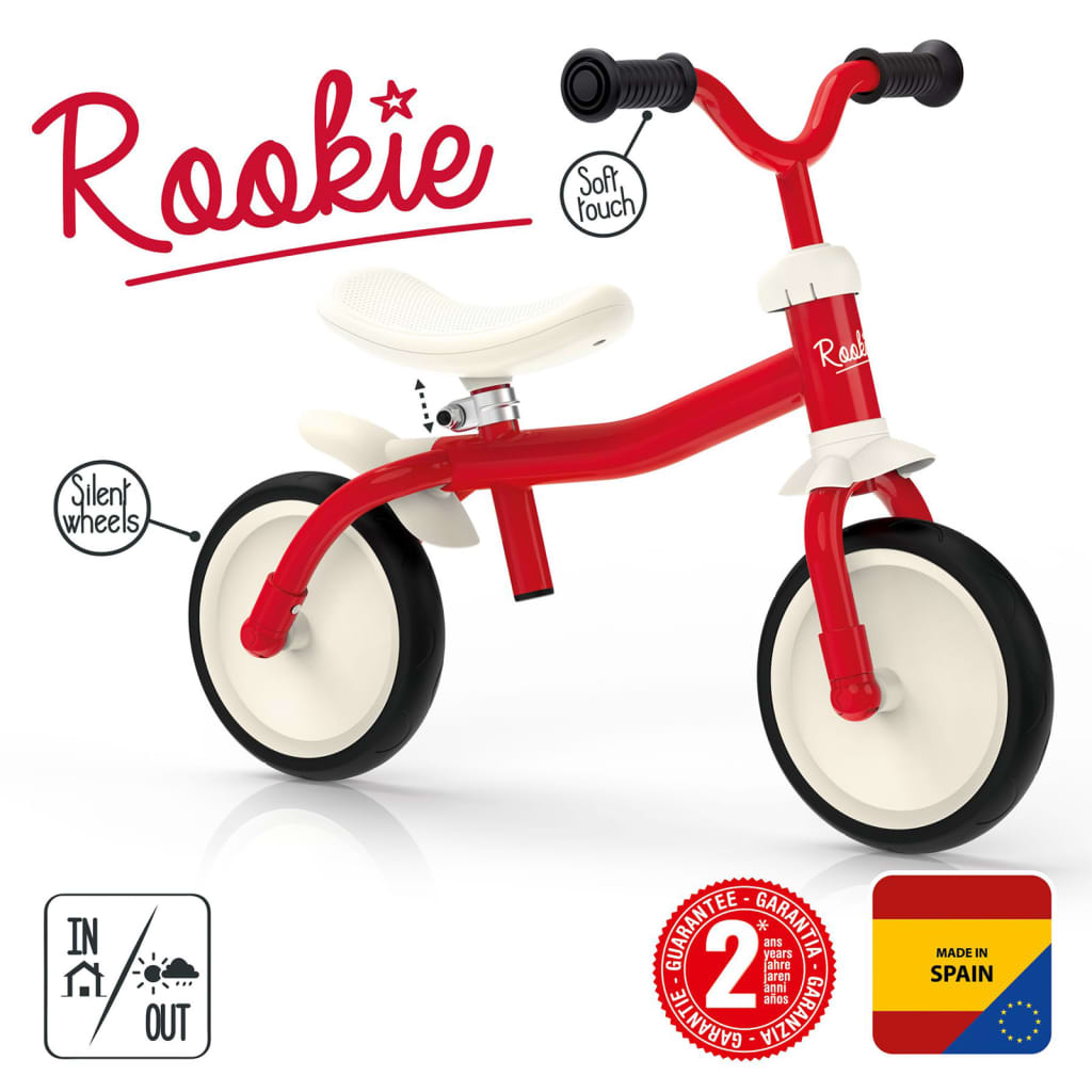 Smoby Bicicletta Senza Pedali Rookie Rossa