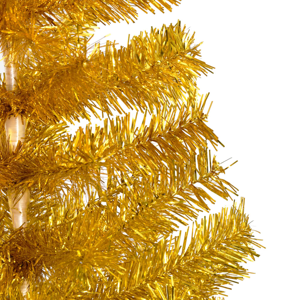 vidaXL Albero di Natale Preilluminato con Palline Oro 150 cm PET
