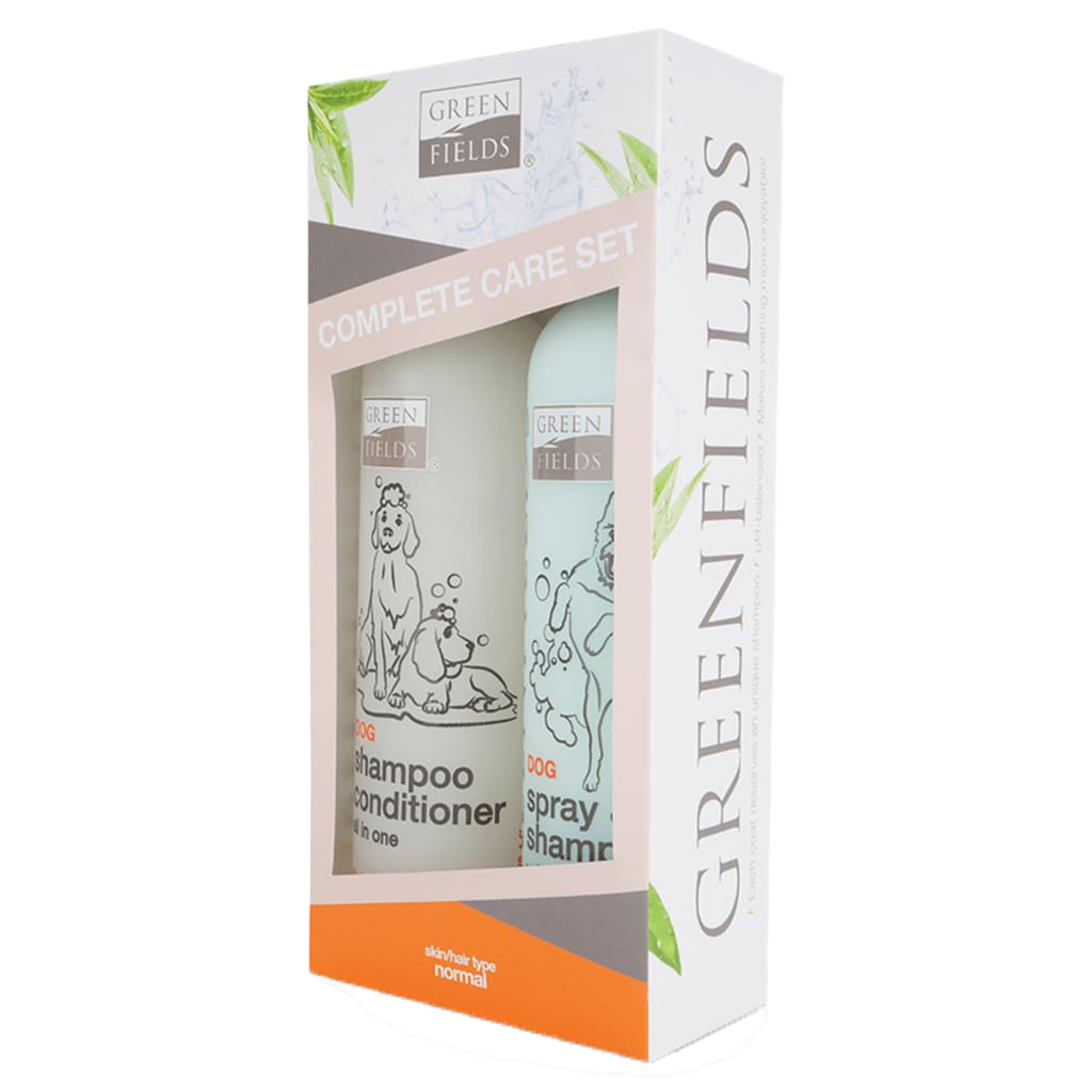 Greenfields Set Completo di Shampoo e Spray per Cani 2x250 ml