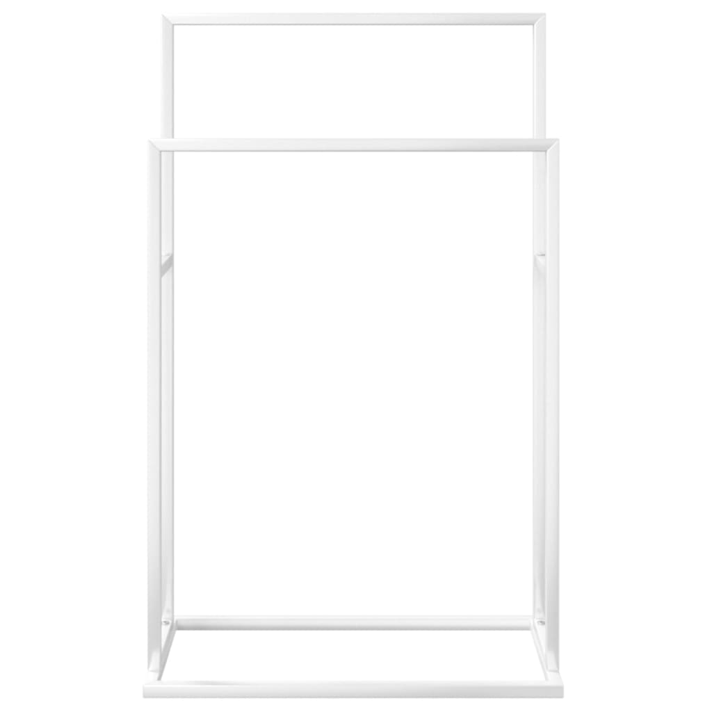 vidaXL Portasciugamani Autoportante Bianco 48x24x78,5 cm in Ferro