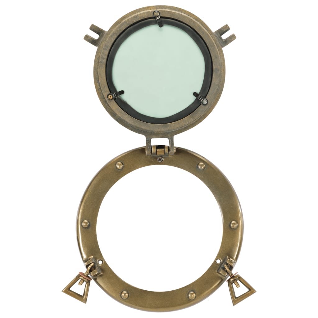 vidaXL Specchio da Parete Design Oblò Ø23 cm in Alluminio e Vetro