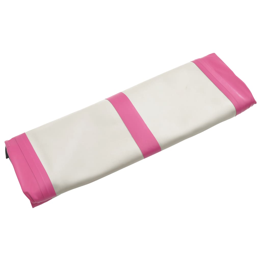 vidaXL Tappetino Ginnastica Gonfiabile con Pompa 500x100x15cm PVC Rosa