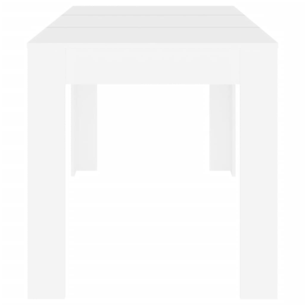 vidaXL Tavolo da Pranzo Bianco 140x74,5x76 cm in Legno Multistrato