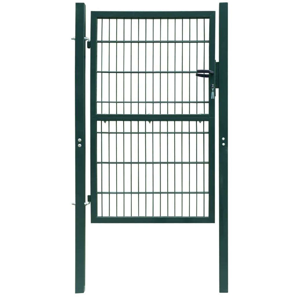 vidaXL Cancello da Giardino 2D (Singolo) Verde 106 x 230 cm