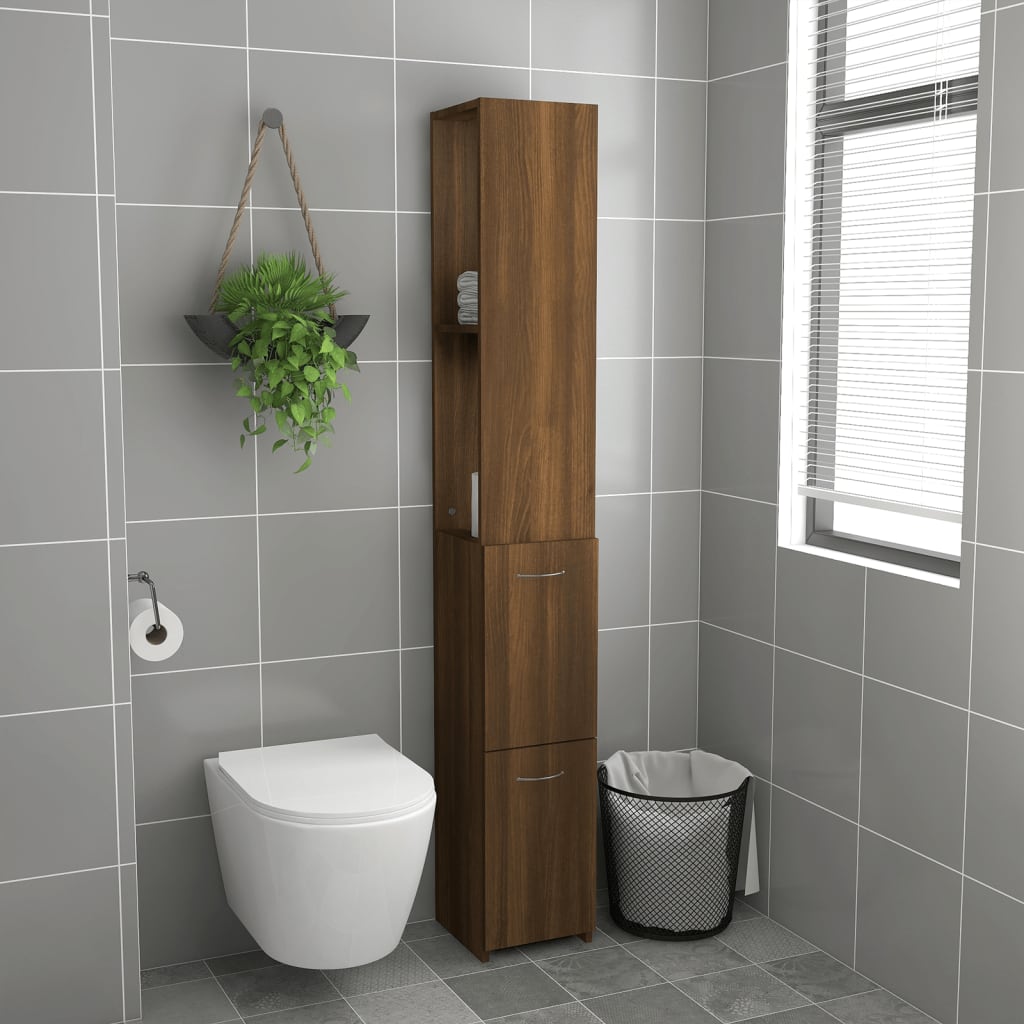 Armadietto Da Bagno Rovere Sonoma 30x30x100cm Legno Multistrato Vidaxl  E3637a82 4280 5f1e Bb19 F42f3013bf76
