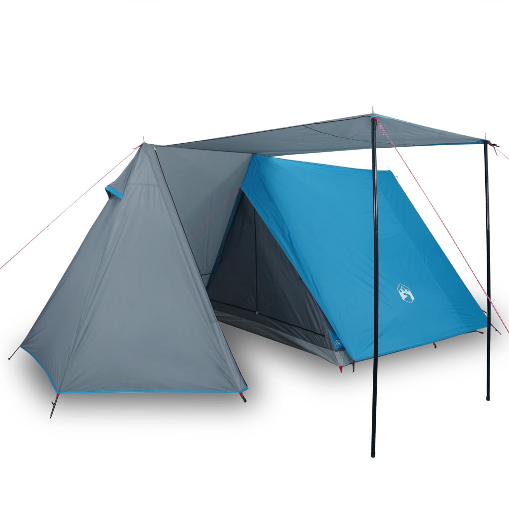 vidaXL Tenda da Campeggio per 3 Persone Blu Impermeabile