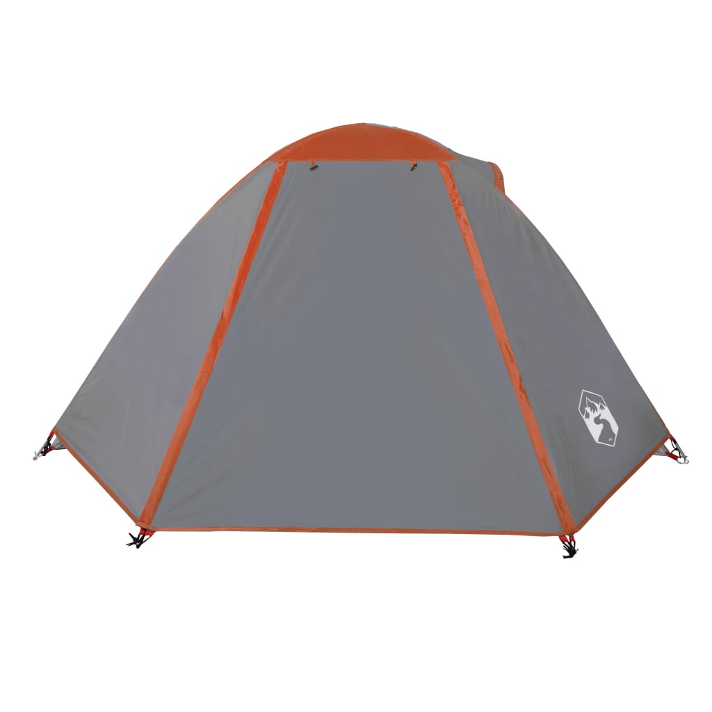 vidaXL Tenda da Campeggio a Cupola 2 Persone Grigio e Arancione